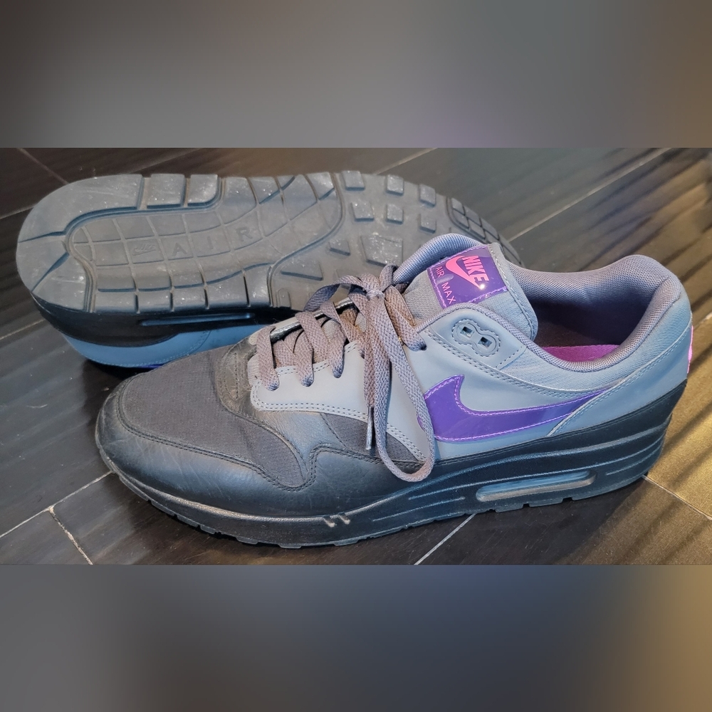 Nike Air Max 1 Black Grey Purple